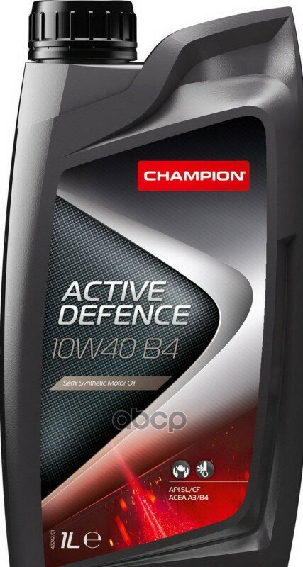 CHAMPION OIL Масло Моторное Полусинтетическое 1Л - Active Defence 10W40 B4 (A3/B3-10, A3/B4-08, Sl/Cf, Approval 229.1, 501.01...