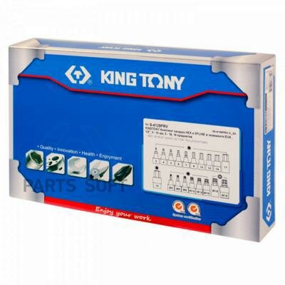 KING TONY 94129PRV компект насадок HEX И SPLINE В ожементе EVA , 1