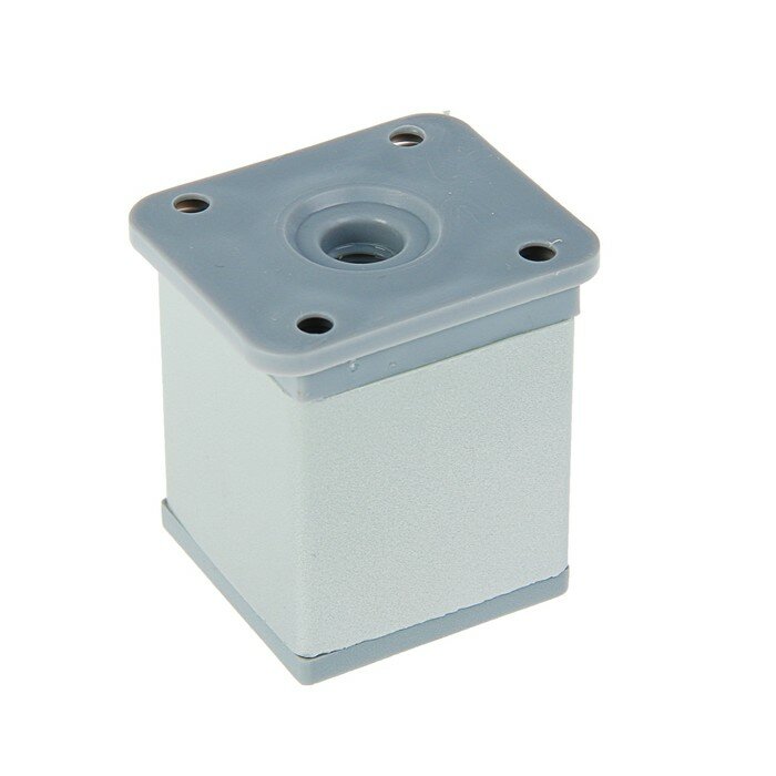 фото Опора регулируемая, квадратная ОРК-50 К, Н=50 мм, цвет матовый хром