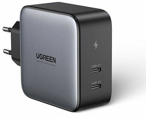 Зарядное устройство сетевое UGREEN CD254 50327_ 100W, 2*USB Type-C, черное