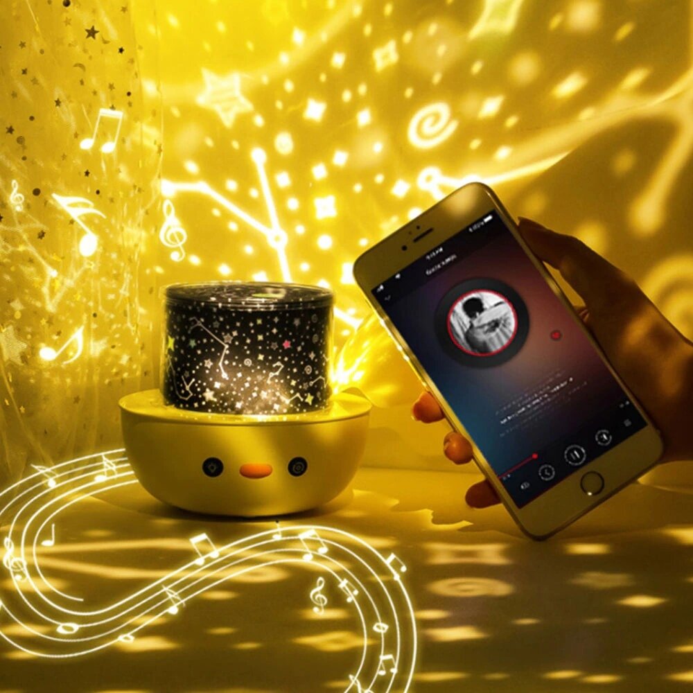 Ночник проектор Звездное небо Bluetooth вращающаяся музыка - фотография № 4