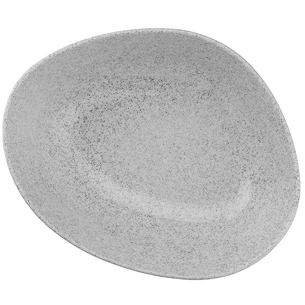 фото Салатник ассиметричный «Гэлэкси»; фарфор; 0, 6л; D=180, H=58мм; матовый, свет.-сер.