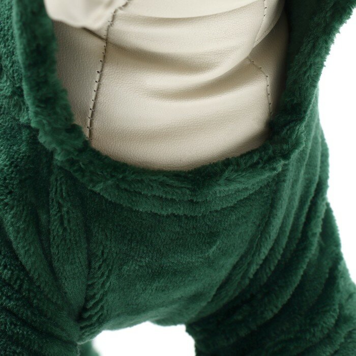 Комбинезон "Дракоша" с капюшоном, размер XS (ДС 20 см, ОГ 30 см, ОШ 20 см), зелёный - фотография № 6