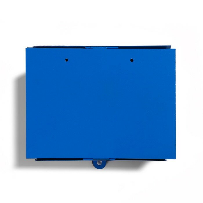Ящик почтовый без замка (с петлёй), горизонтальный «Письмо», синий - фотография № 6