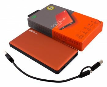Портативный аккумулятор (Power Bank) GP Portable PowerBank MP10 10000mAh 2.4A 2xUSB оранжевый (MP10MAO)
