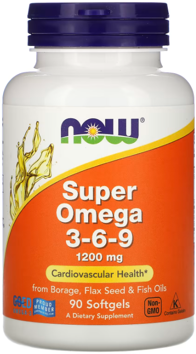 NOW Super Omega 3-6-9 1200 mg, 90 капс.