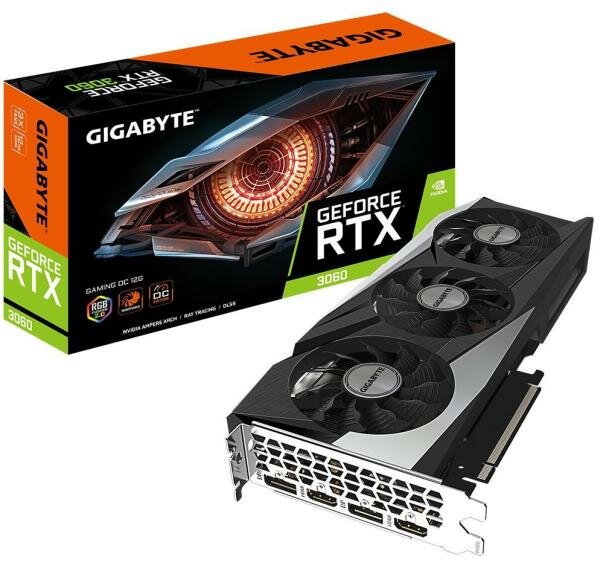 Видеокарта GIGABYTE GeForce RTX 3060 GAMING OC 12G (GV-N3060GAMING OC-12GD) (rev 20)