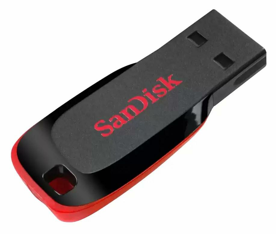 Флеш диск SanDisk Cruzer Blade 128GB USB 2.0 черно-красный