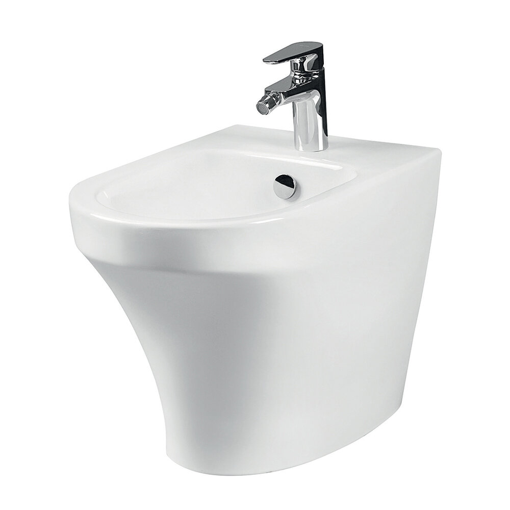 Биде напольное AM.PM Inspire C503111WH с горизонтальным выпуском