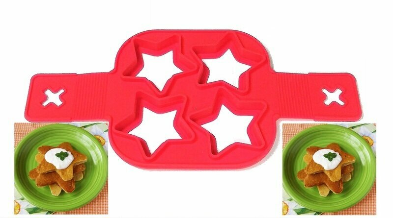 фото Силиконовая форма "Звёзды" для яичницы, блинов, оладий и т.д.