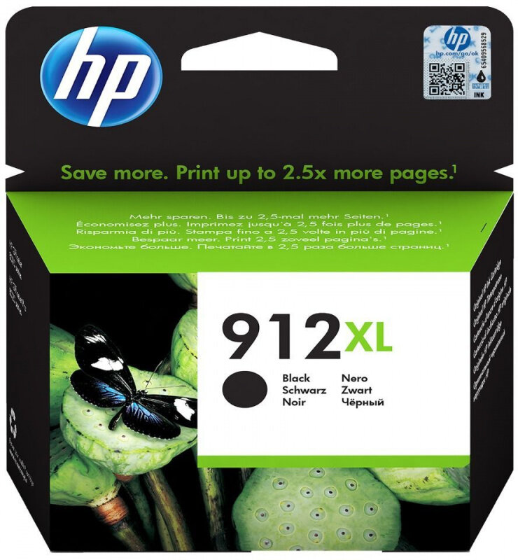 HP Картридж струйный HP 912XL 3YL84AE черный (825стр.) для HP OfficeJet 801x/802x