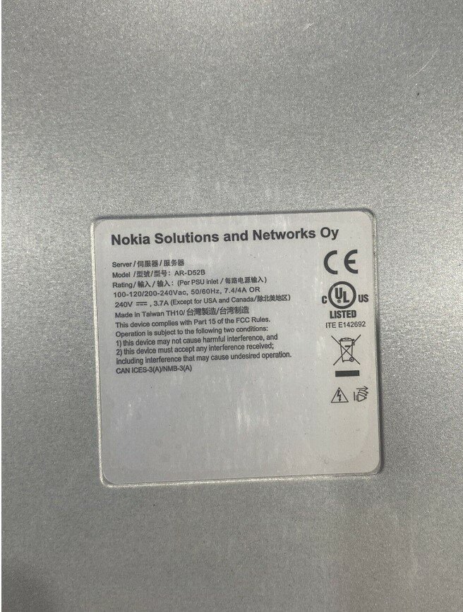 Серверная платформа Nokia 7750 SR ESA 100G DC без процессора/без ОЗУ/без накопителей/без БП/без сетевой карты