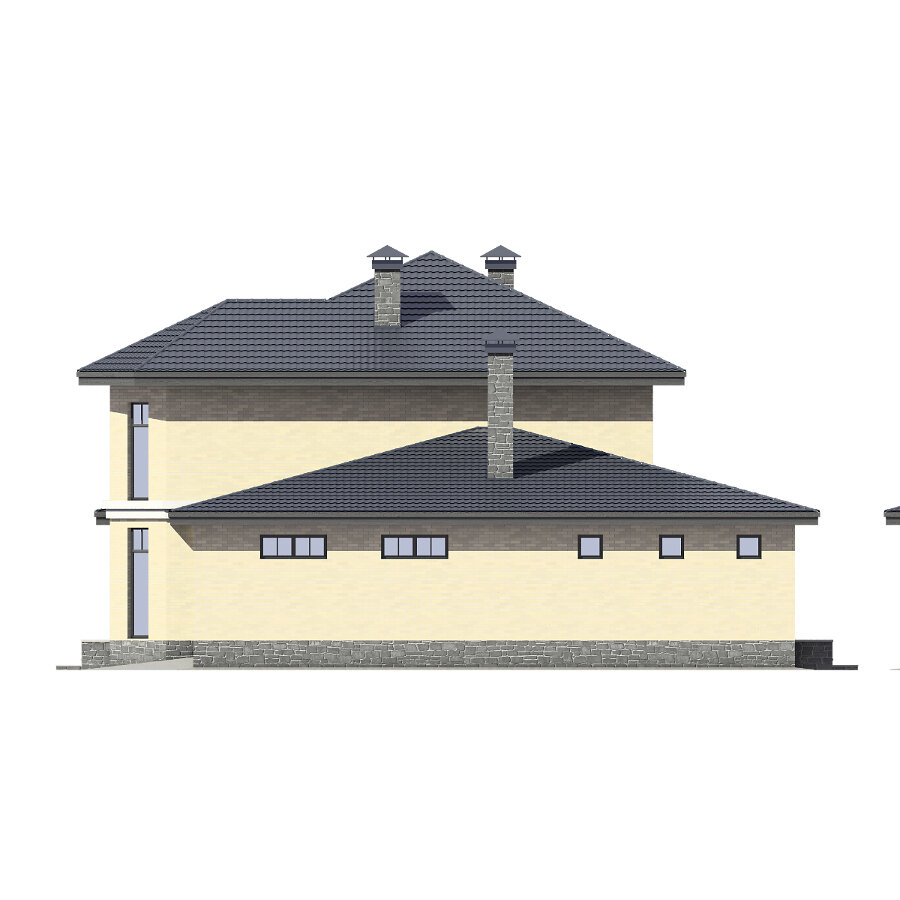 59-92AL-Catalog-Plans - Проект двухэтажного дома из газобетона с террасой - фотография № 5