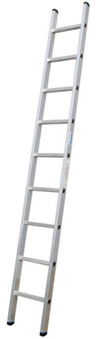 Бибер 98409 лестница приставная 9 ступеней / BIBER 98409 лестница приставная односекционная алюминиевая 9 ступеней