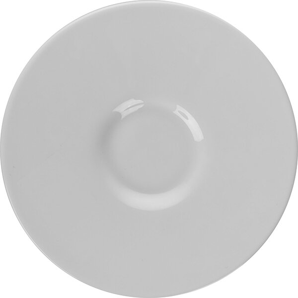 Блюдце «Зеникс»; зеникс; диаметр=16 высота=1.6 см.; белый