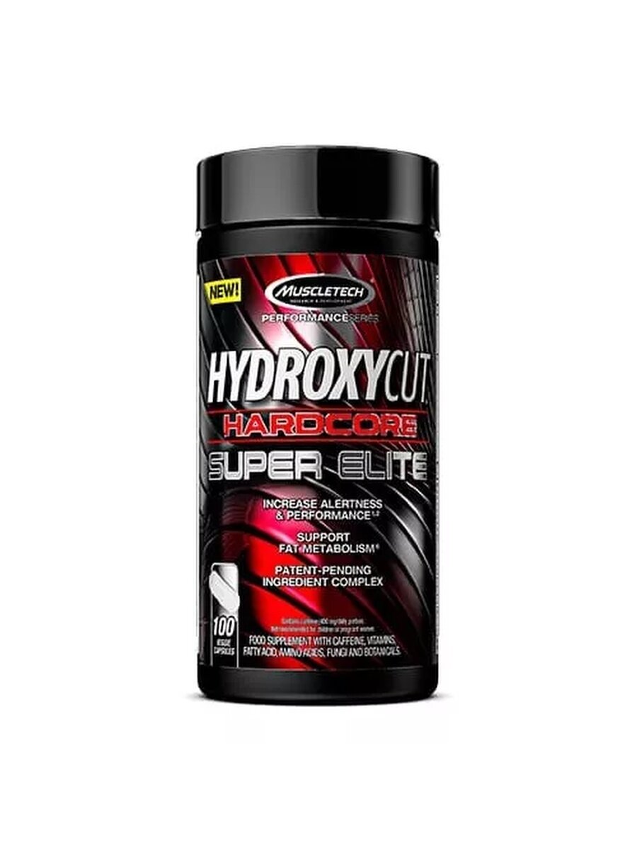 MuscleTech Hydroxycut Hardcore Super Elite, 100 быстроусваиваемых капс.