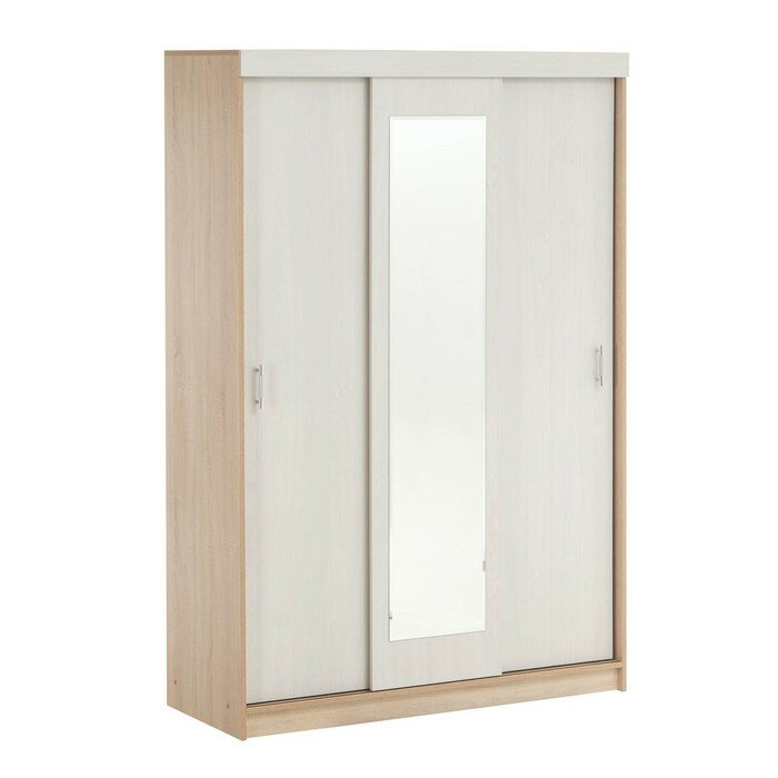 фото Шкаф-купе Бася-1, 2100х1400х560, Дуб сонома/Ясень анкор светлый