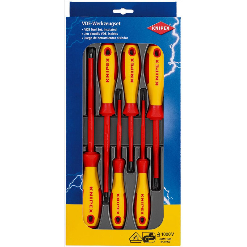 Набор отверток 6 предметов VDE KNIPEX KN-002012V01