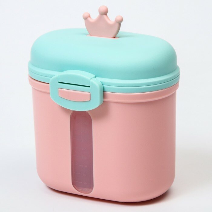 Контейнер для хранения детского питания «Корона», 360 гр., цвет розовый - фотография № 6
