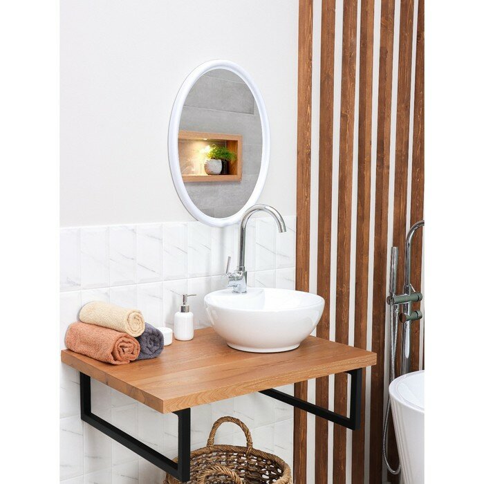 фото Зеркало Sonata, цвет снежно-белый для дома