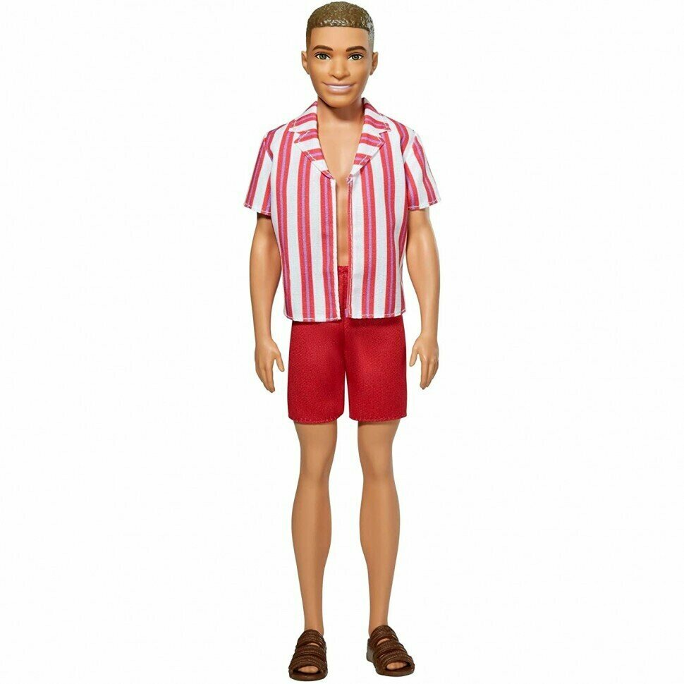 Mattel Кукла Барби - Кен на пляже 60-я годовщина (Barbie Ken 60Th Anniversary Doll In Throwback Beach Look With Swimsuit)
