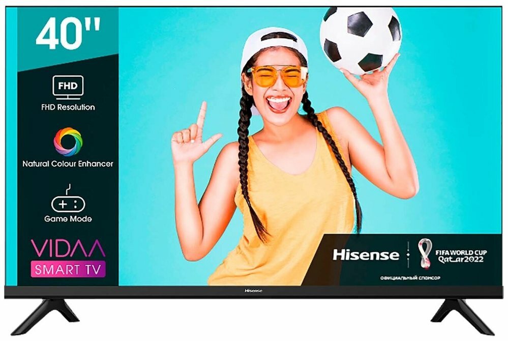 LED телевизор Hisense 40" 40A4BG Smart Frameless черный .