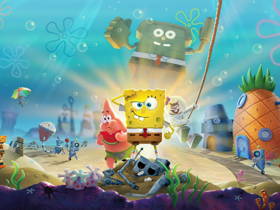 Игра SpongeBob Battle for Bikini Bottom Rehydrated для Xbox One/Series X|S (Турция) русский перевод электронный ключ