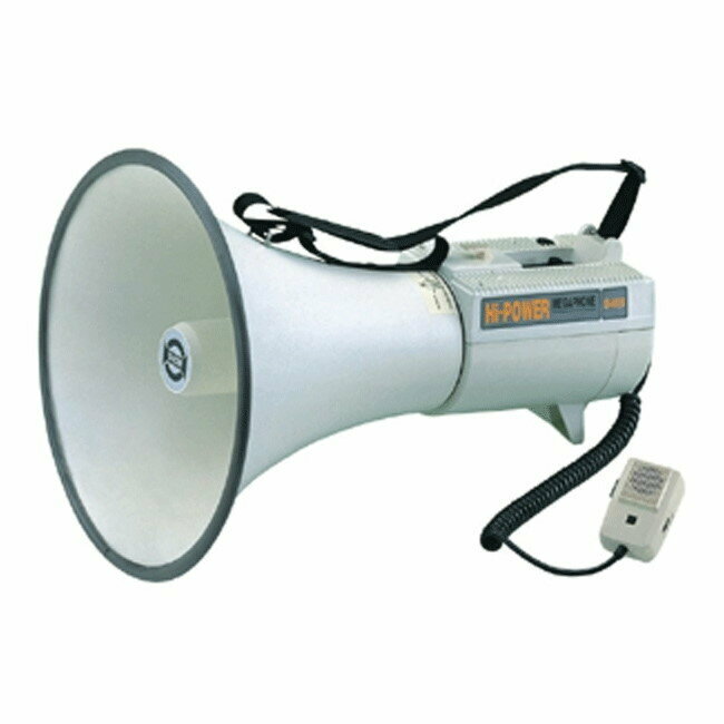 Show ER68S/W мегафон с выносным микрофоном сиреной свистком и AUX-входом 45 Вт