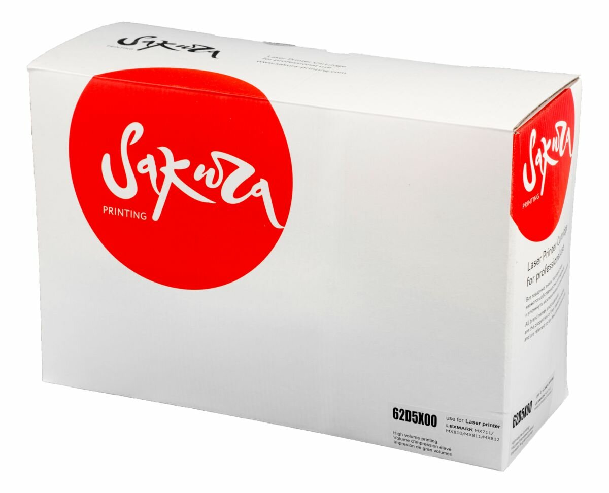 Картридж SAKURA 62D0XA0/62D5X00 для Lexmark, черный, 45000 к. MX711/MX810/MX811/MX812