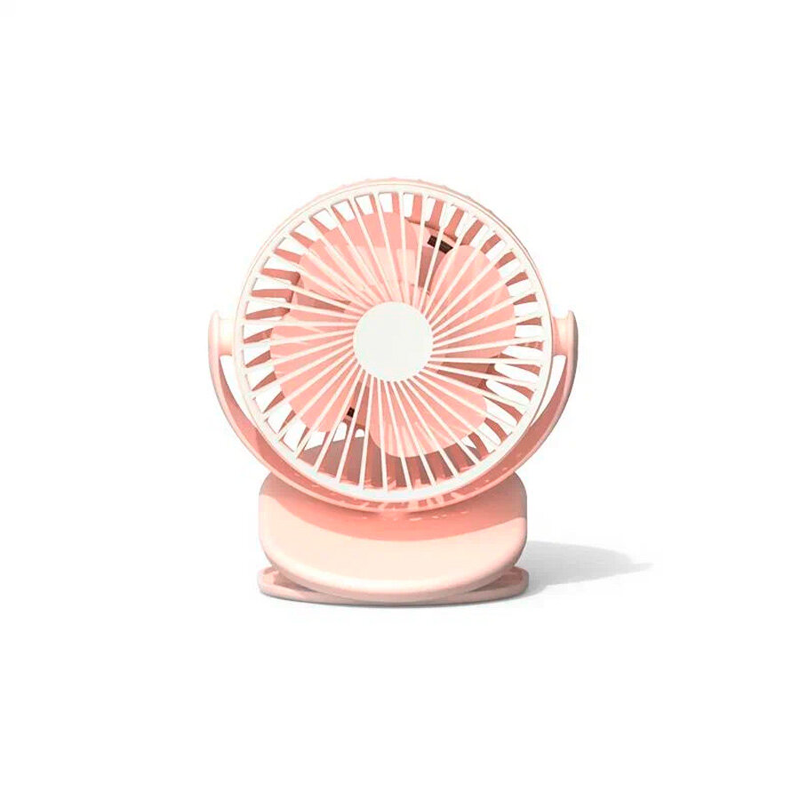 Портативный вентилятор на клипсе Xiaomi (Mi) SOLOVE clip electric fan 2000mAh 3 Speed Type-C (F3 Pink), розовый