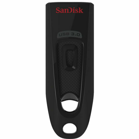 Флэш-диск 128 GB, SANDISK Cruzer Ultra, USB 3.0, черный