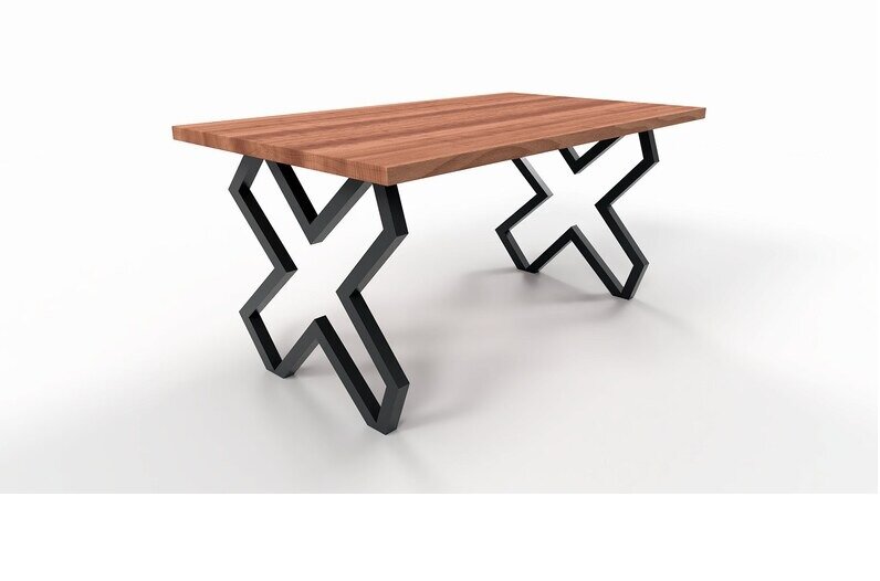 Подстолье/опора из металла для стола в стиле Лофт Модель 21 (2 штуки) - фотография № 2