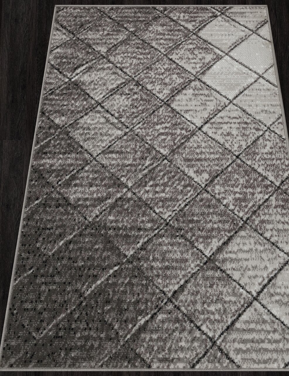 Ковер DARGA - Прямоугольник GRAY Ковер на пол, в гостиную, спальню, в ассортименте, Турция, Бельгия, Россия (80 см. на 120 см.) - фотография № 1