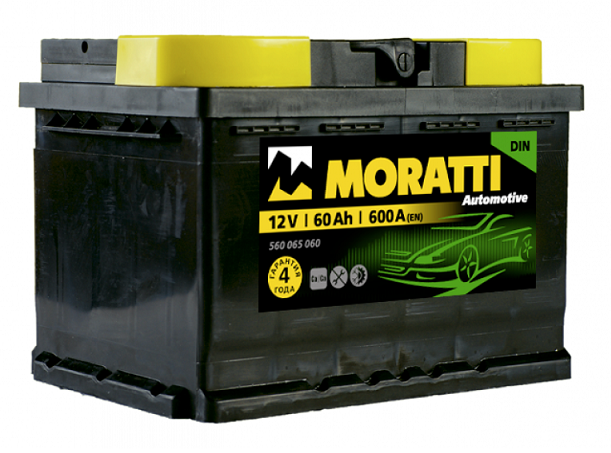 Аккумулятор автомобильный MORATTI 60.0 Ah 600 A пп 242x175x190