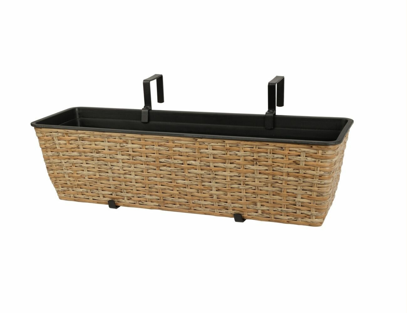 фото Подвесное кашпо для балкона аггерби, ива-ротанг, бежевый, 59х18 см, Koopman International VM3000140-1