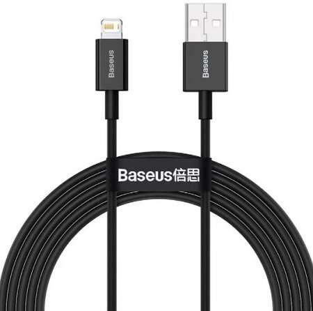Кабель Baseus Superior Series Fast Charging Data Cable USB to iP 2.4A 2m (CALYS-C01) (black)