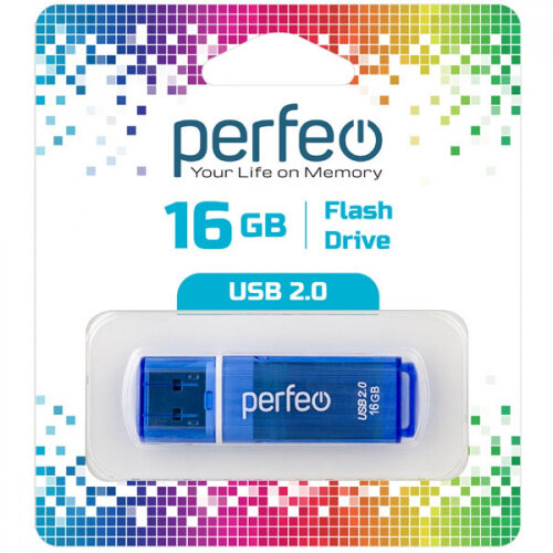 USB флешка PERFEO 16Gb C13 blue USB 2.0