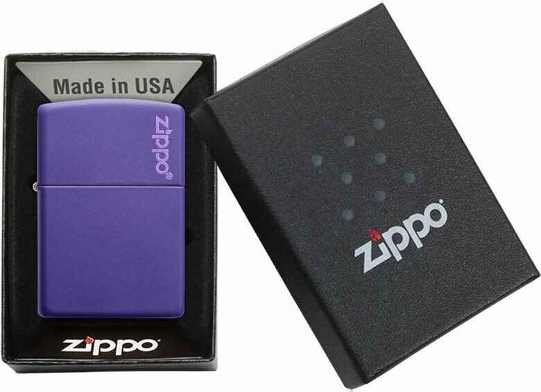 Зажигалка ZIPPO Classic с покрытием Purple Matte, латунь/сталь, фиолетовая, матовая, 38x13x57 мм № 237ZL - фотография № 3