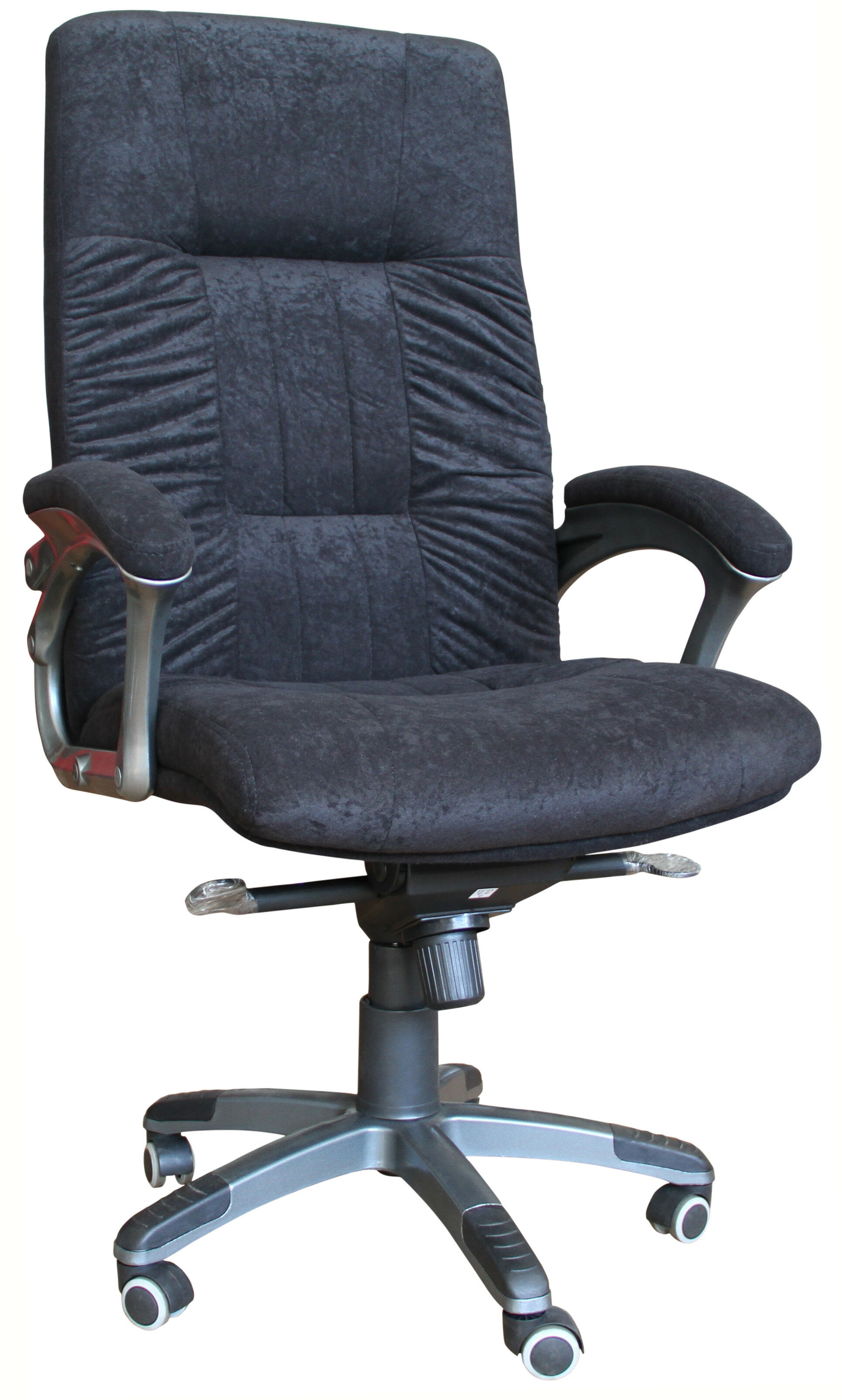 Кресло Q-15 SILVER ткань черная (антикоготь) - фотография № 1