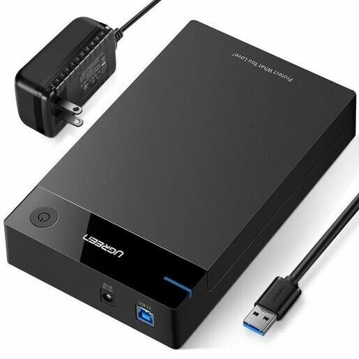 Внешний корпус для жесткого диска UGREEN US221 (30848) 2.5 Inch Hard Drive Box с кабелем Micro-B to USB-A 3.0. Цвет: черный