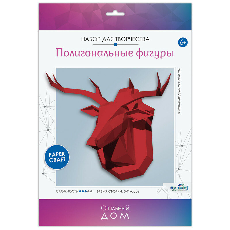 Полигональные фигуры Origami Олень, картонная коробка ( Артикул 330358 )