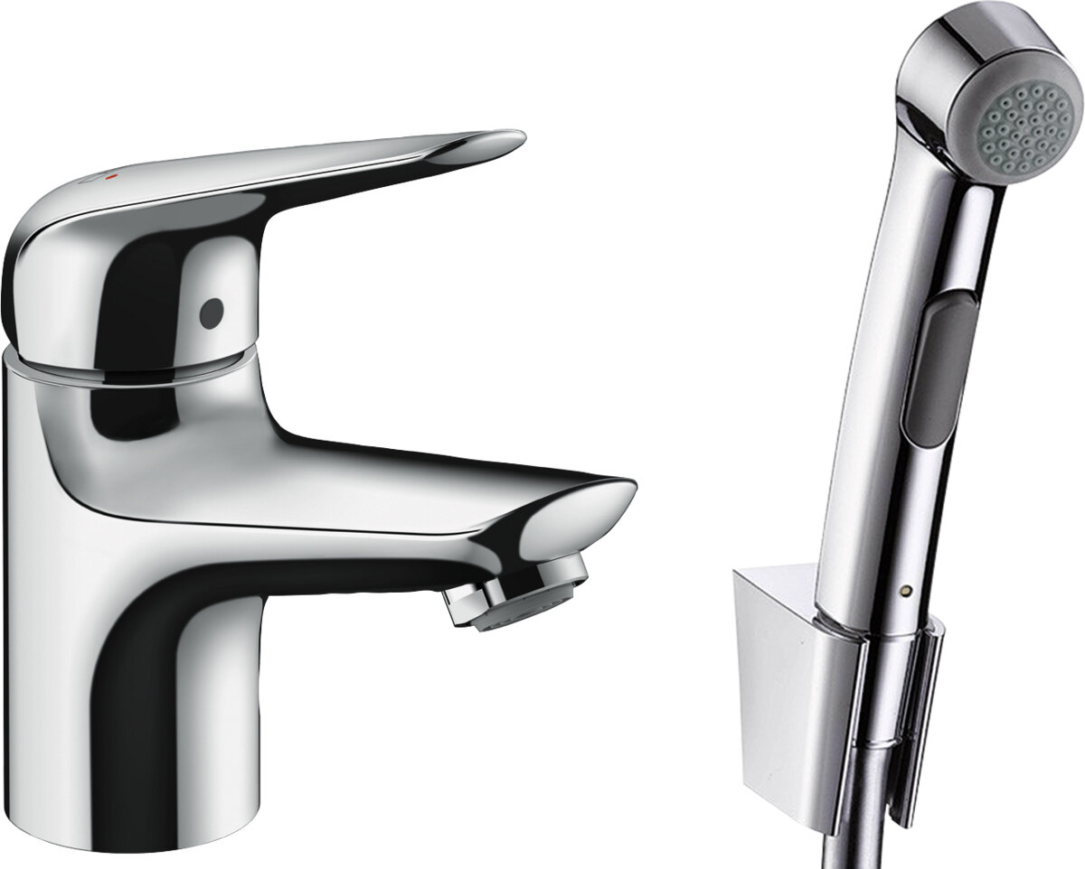 Смеситель для раковины с гигиеническим душем HANSGROHE NOVUS 71144000 хром