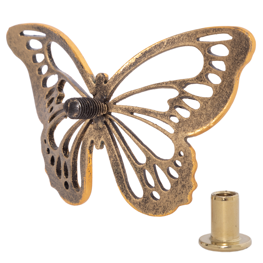 Ручка мебельная BOGACHO Бабочки 90 бронзового цвета - фотография № 11