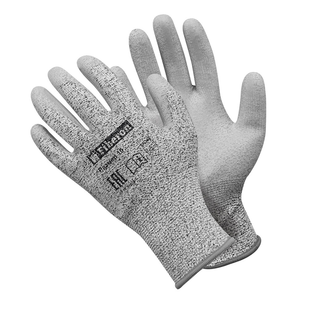 Перчатки "Защита от порезов" со стекловолокном, полиуретан - фотография № 1