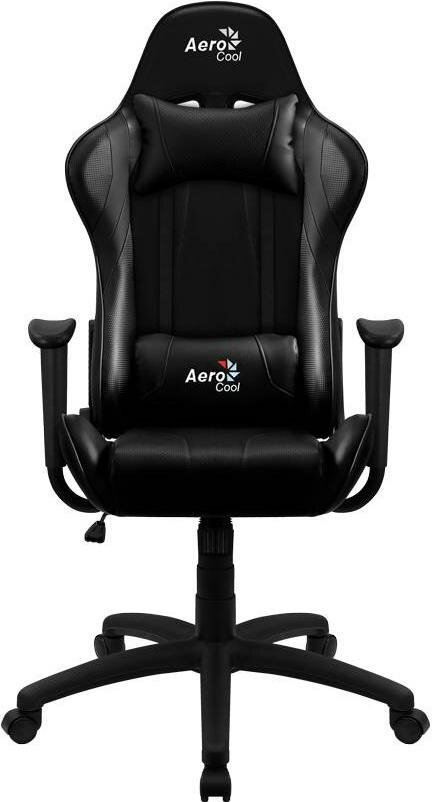 Игровое кресло Aerocool AC100 AIR All Black , черное, до 150 кг, ШxДxВ : 69x70x121-131см, газлифт класс 3 до 100 мм, механизм "Бабочка"