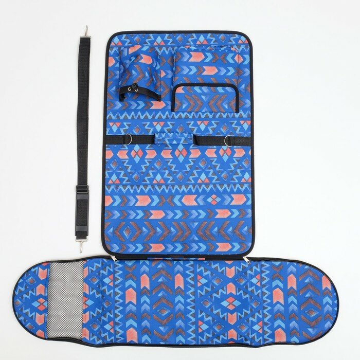 Пижон Сумка-переноска раскладная каркасная с карманами , 46 х 28 х 29 см, синяя - фотография № 10