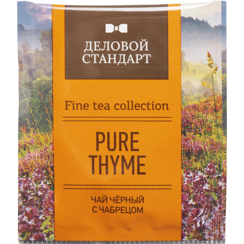 Чай Деловой Стандарт Pure thyme черн.с чабрецом 100 пакx2гр - фотография № 3