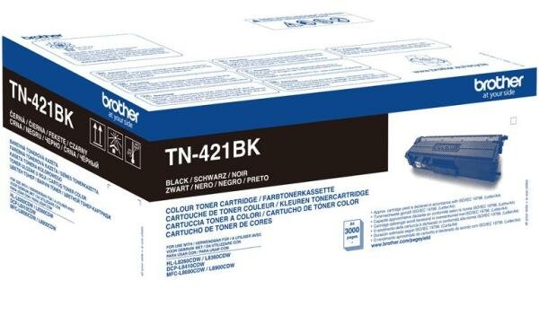 Тонер Brother Тонер-картридж TN-421BK черный (3000 стр.) для DCP-L8410CDW, HL-L8260CDW, HL-L8360CDW, MFC-L8690CDW, MFC-L8900CDW