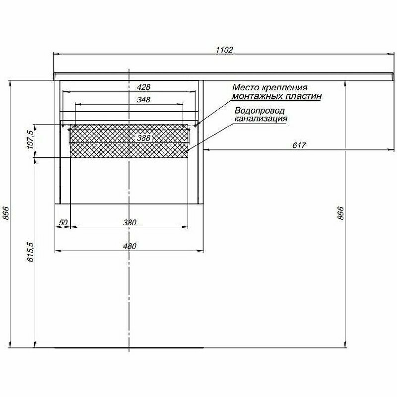 Тумба с раковиной Aquanet Токио 110 L 239208 подвесная Белая - фотография № 16