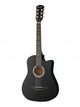38C-M-BK Акустическая гитара, с вырезом, черная, Foix - изображение
